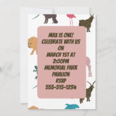 パーティーアニマル誕生日招待状 招待状 (裏面)