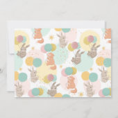 パーティーアニマル カラフルな子供の誕生日パーティー 招待状 (裏面)