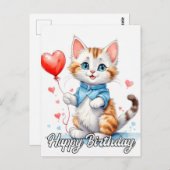 パーティーアニマル キティキャット - ハッピーバースデー ポストカード (正面/裏面)