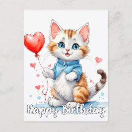 パーティーアニマル キティ キャット - 誕生日おめでとう ポストカード