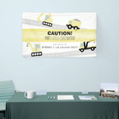 パーティーアンダー建築車ホワイト誕生日 横断幕 (トレードショー)