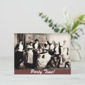 パーティーアンティーク女子祝招待状 招待状 (スタンド正面)