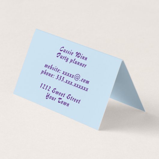 パーティーイベントセレブラチオプランナー事業主催者 名刺 (裏面)