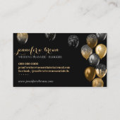 パーティーイベント団体や組織金ゴールドブラックバルーン 名刺 (裏面)