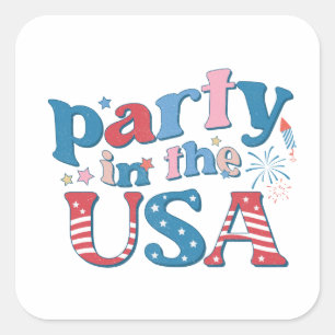 パーティーインザアメリカ愛国 スクエアシール