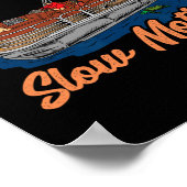 パーティーインスローモーションおもしろいポンツーンボーティングシャツ ポスター (角)