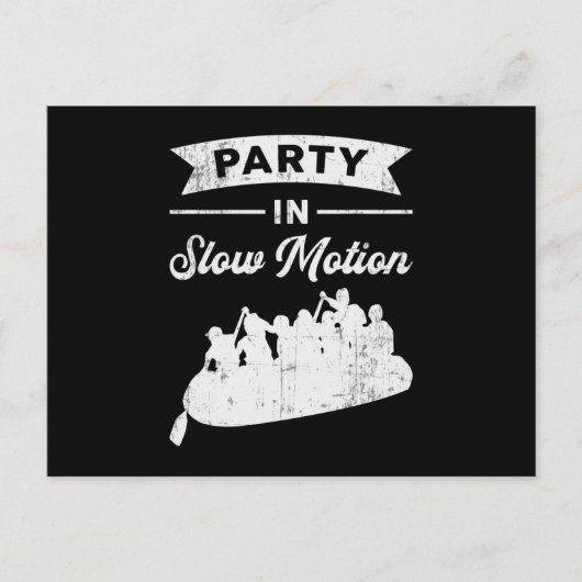 パーティーインスローモーションのカヌボートボートおもしろいボート ポストカード (正面)