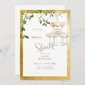 パーティーインハウスシャンパンタワーブライダルシャワー 招待状 (正面/裏面)