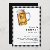 パーティーインハウスハニードカップルズウェディングシャワー 招待状 (正面/裏面)