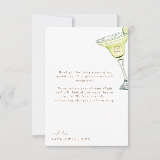 パーティーインハウスマルガリータメッセージIIありがとう サンキューカード (正面)