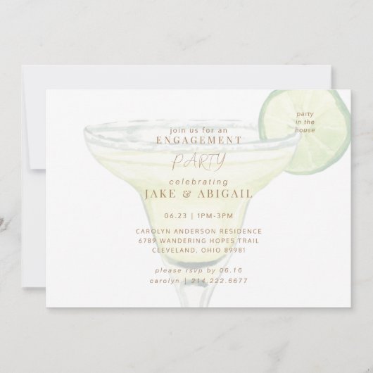 パーティーインハウスマルガリータ婚約パーティIIi 招待状 (正面)