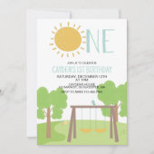 パーティーインパークプレイグラウンド1st誕生日 招待状 (正面)