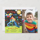 パーティーインパーク誕生日フォト招待状 招待状 (正面)