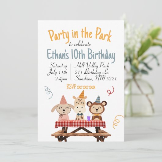 パーティーインパーク誕生日招待状 招待状 (スタンド正面)