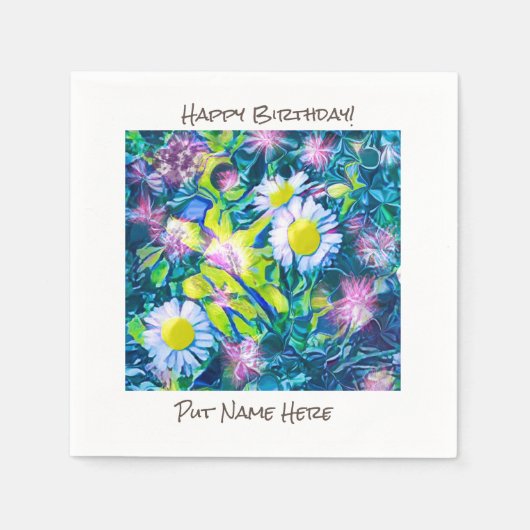 パーティーエッセンシャルパーソナライズ文字 スタンダードカクテルナプキン (正面)