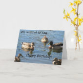 パーティーオブダックス誕生日カード カード (黄色い花)