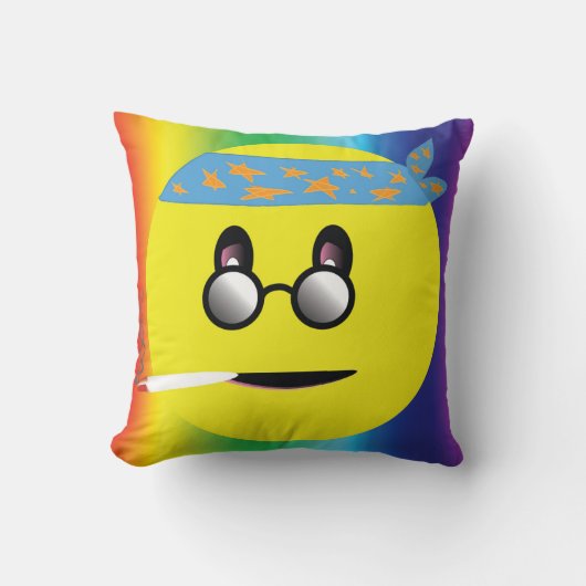 パーティーオンイエロー顔 クッション (正面)