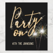 パーティーオンスパークラオンブラック ワインラベル (シングルラベル)