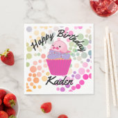 パーティーオン誕生日ブロブフィッシュ紙プレート スタンダードランチョンナプキン (インサイチュ)