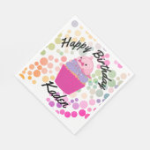 パーティーオン誕生日ブロブフィッシュ紙プレート スタンダードランチョンナプキン (角)