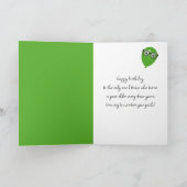 パーティーカエルうるう年誕生日 カード (内部)