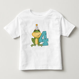 パーティーカエル4th誕生日Tシャツとギフト トドラーTシャツ