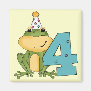 パーティーカエル4th誕生日Tシャツとギフト マグネット