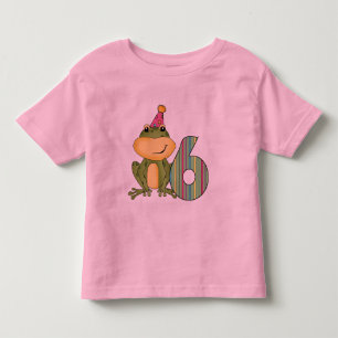 パーティーカエル6誕生日Tシャツとギフト トドラーTシャツ