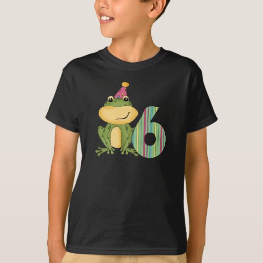 パーティーカエル6誕生日Tシャツとギフト Tシャツ (正面)