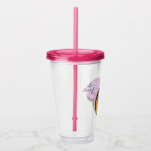 パーティーカクテルの傘パーソナライズされた アクリルタンブラー (右)