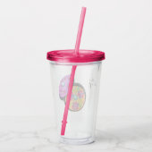 パーティーカクテルの傘パーソナライズされた アクリルタンブラー (裏面)