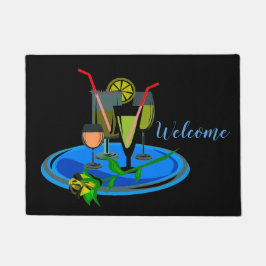 パーティーカクテル&ドリンクストレイウェルカム ドアマット