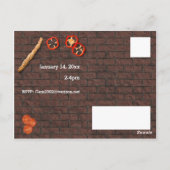 パーティーカスタマイズ招待状 ピザパーティー ポストカード (裏面)