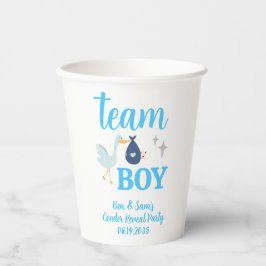 パーティーカスタムを明かす男の子ブルージェンダー 紙コップ