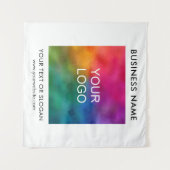 パーティーカスタムイベントセミナー事業ロゴテンプレート タペストリー (正面(横))