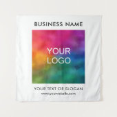 パーティーカスタムイベントセミナー事業ロゴテンプレート タペストリー (正面)