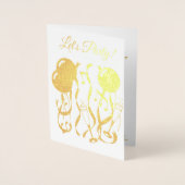 パーティーカスタムタイム50周年記念招待状 箔カード (正面)