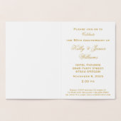 パーティーカスタムタイム50周年記念招待状 箔カード (内部)