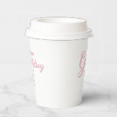 パーティーカスタムピンクコケット弓ベビーガールシャワー 紙コップ (右)