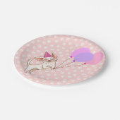 パーティーカスタムピンクチワワプレート ペーパープレート (アングル)