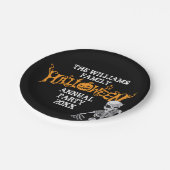 パーティーカスタムファミリーハロウィーン年次スケルトン ペーパープレート (アングル)