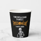パーティーカスタムファミリーハロウィーン年次スケルトン 紙コップ (正面)