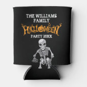 パーティーカスタムファミリーハロウィーン年次スケルトン 缶クーラー (正面)
