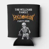 パーティーカスタムファミリーハロウィーン年次スケルトン 缶クーラー (裏面)