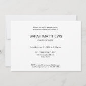 パーティーカスタム写真幼稚園卒業 招待状 (裏面)