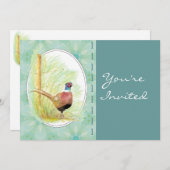 パーティーカスタム招待状カスタムリングや輪首付きキジ剤 招待状 (正面/裏面)