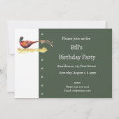 パーティーカスタム招待状カスタムリングや輪首付きキジ剤 招待状 (裏面)