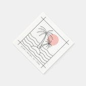 パーティーカスタム用ナプキンサマーパームツリーナプキンズ スタンダードカクテルナプキン (角)