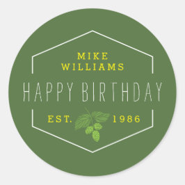 パーティーカップシール，ホップスラベル，お気に入りラベル ラウンドシール