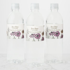 パーティーカラフルガーデン花蝶ゴールデン ペットボトルラベル